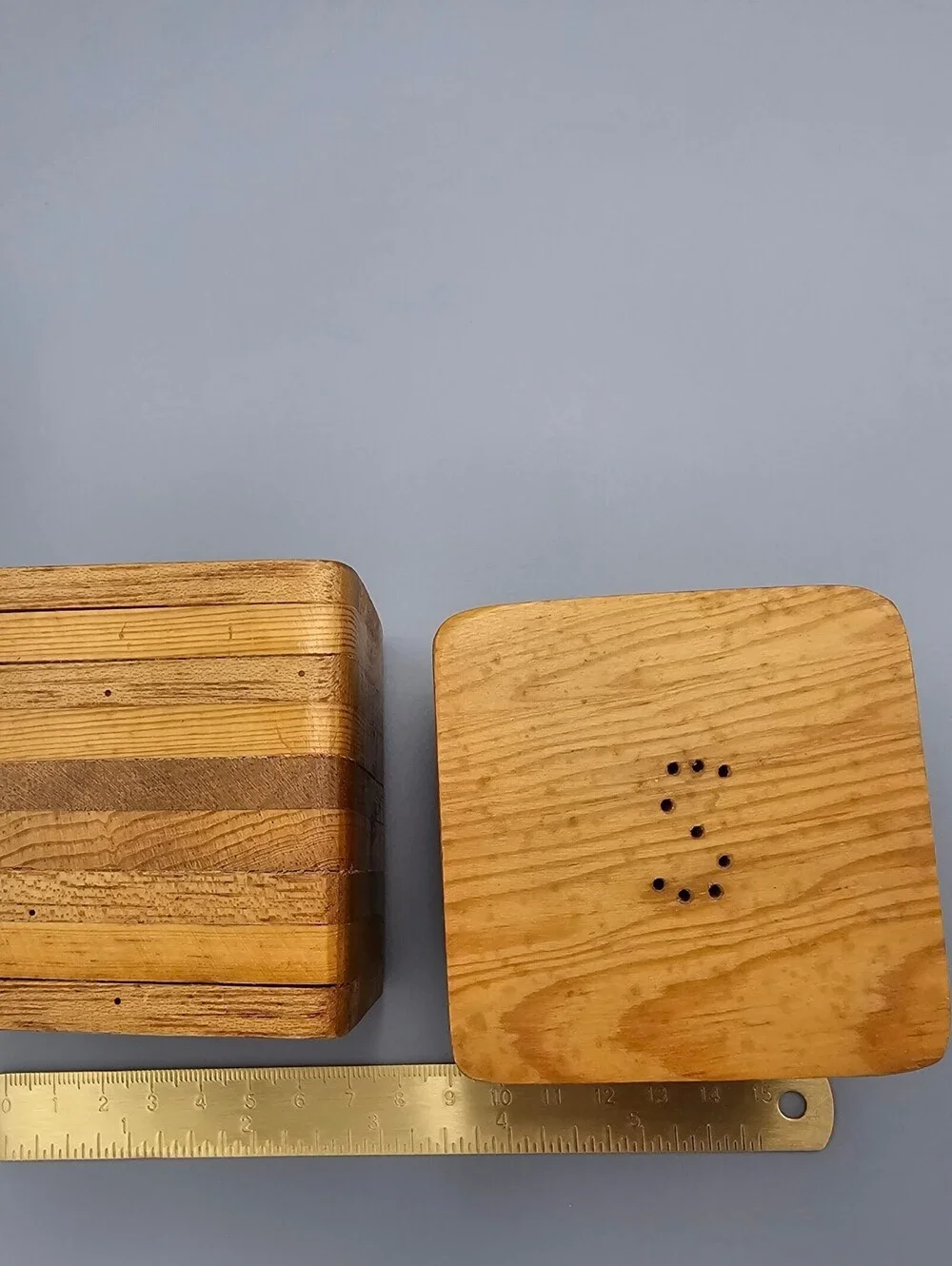 Vintage Wooden Salt and Pepper Shakers Set
